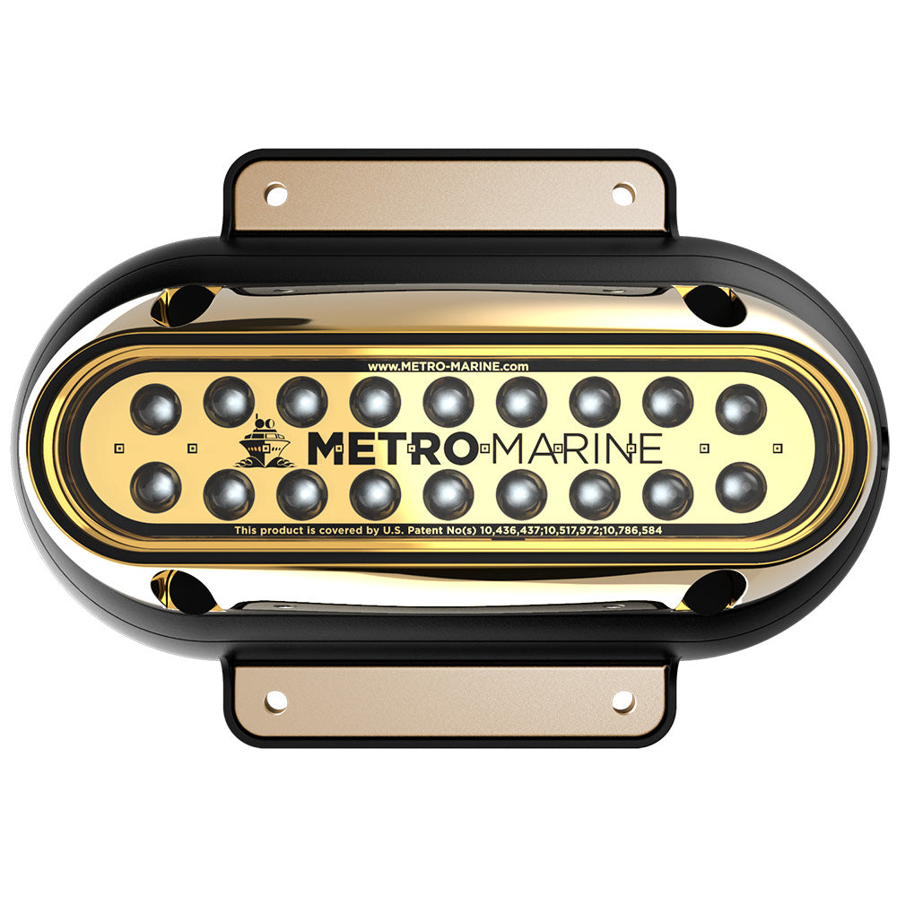 Metro Marine High-Output Elongated Surface Mount Light w/Intelligent Monochromatic LED's - Aqua, 90? Beam
