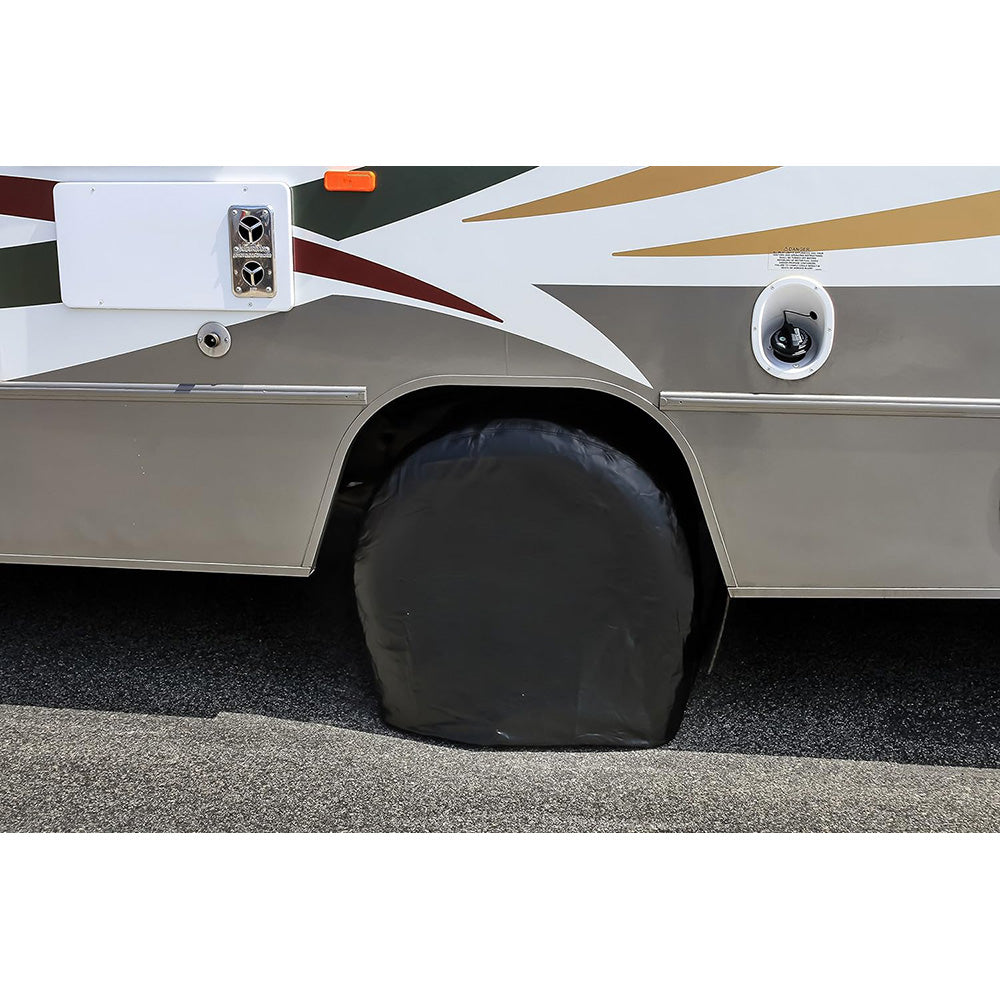 Camco 24*-26* Black Vinyl Wheel & Tire Cover - 2 Pack