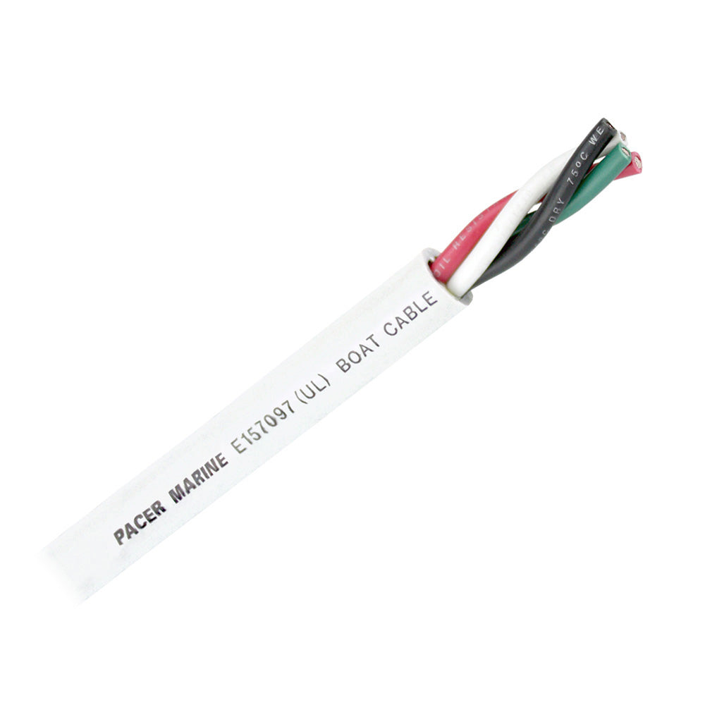 Pacer Round 4 Conductor Cable - 100' - 8/4 AWG - Black, Red, Green, & White