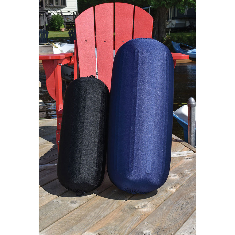 Dock Edge Reversible Fender Cover - Black/Blue - Large