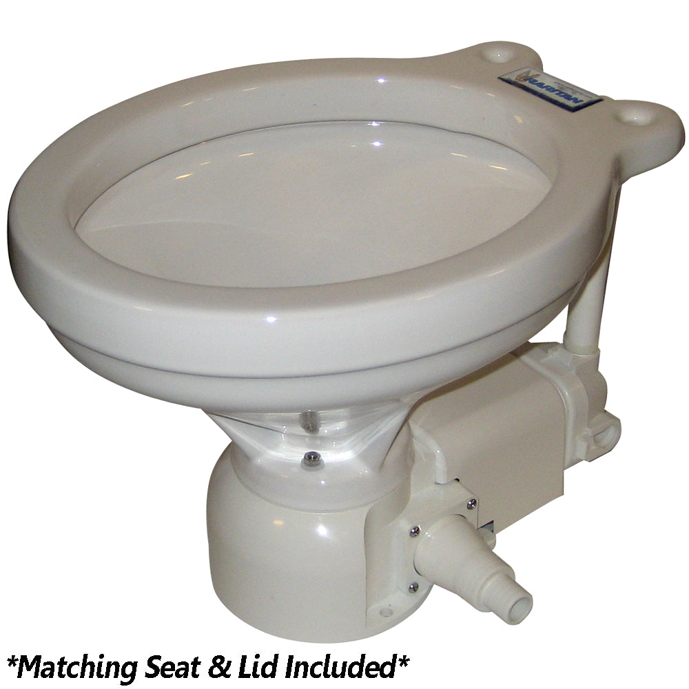 Raritan Sea Era Electric Toilet - Household Style - Integral Pump - Straight & 90? Discharge - 12v