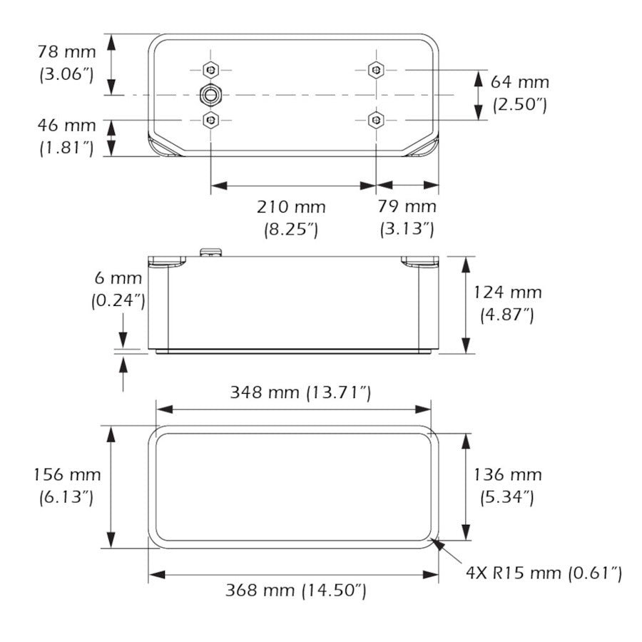 Airmar CM599C-LHW 3kW CHIRP Pocket/Keel Mount No Connector