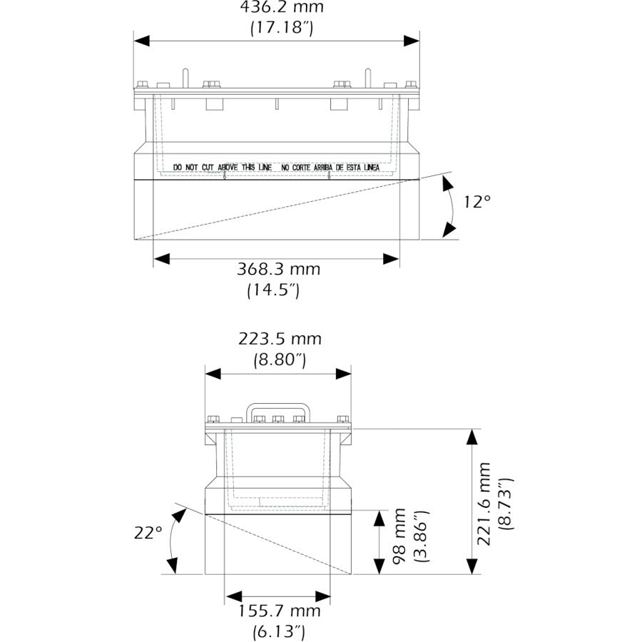 Airmar R599C-LH In Hull 3kW Low/High CHIRP No Connector