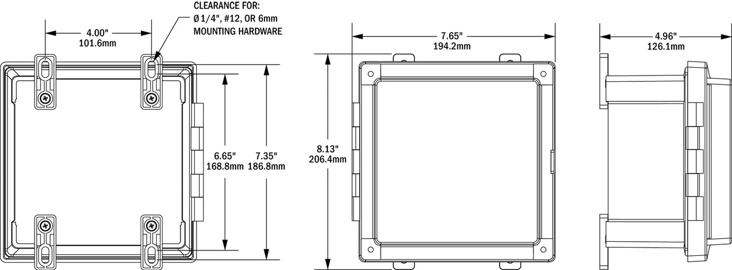 Blue Sea Panel Enclosure 120v AC 30A ELCI Main Surface Mount System