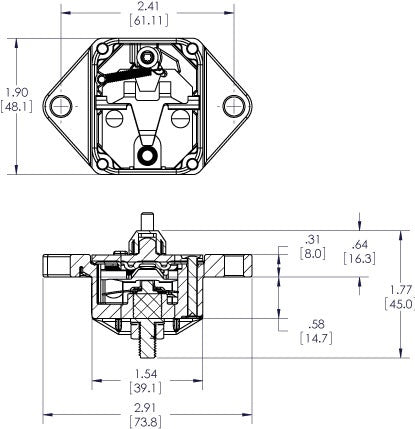 Blue Sea 285-Series 100 Amp Circuit Breaker Panel Mount