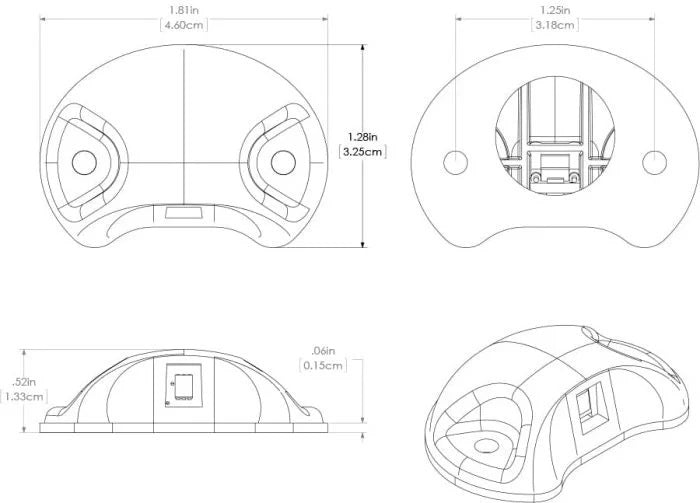 Lumitec Barbados Courtesy Blue LED Light Black Housing 12v