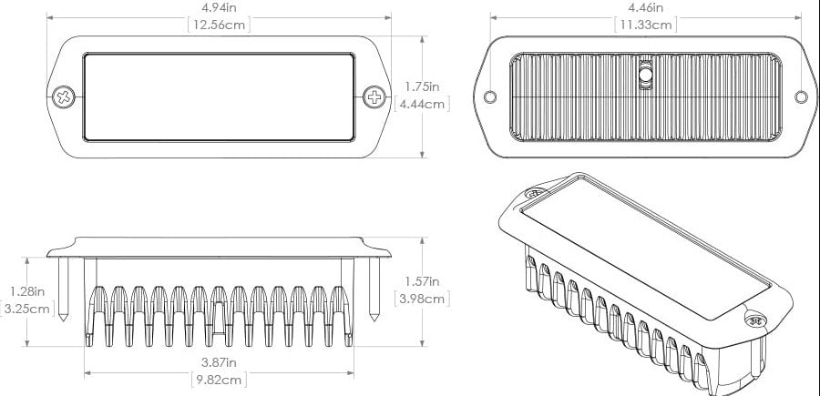 Lumitec CapriLT Floodlight White LED Flush Mount White Finish 12/24v