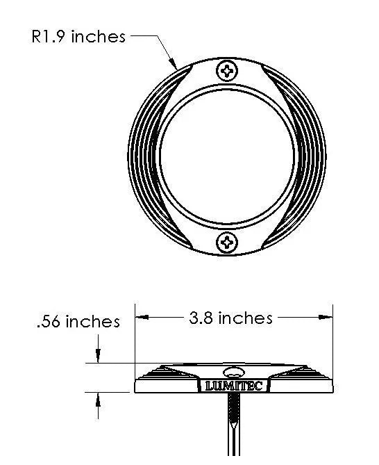 Lumitec Scallop Pathway Light Spectrum Warm White 10-30vDC Stainless Housing