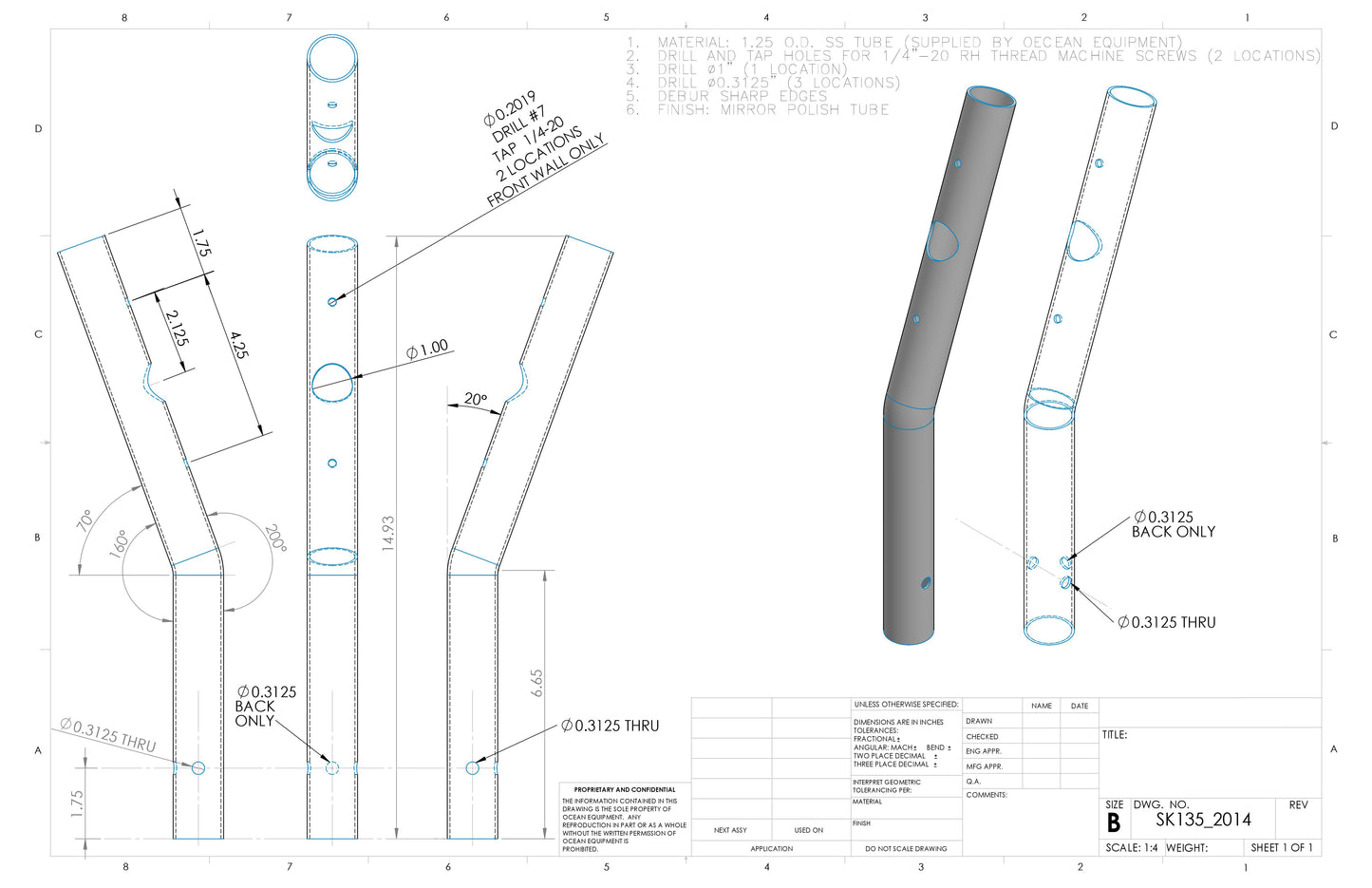 Navpod SK135 Stanchion Kit for dash mounting of GP1800 GP1040, GP1050, GP1200