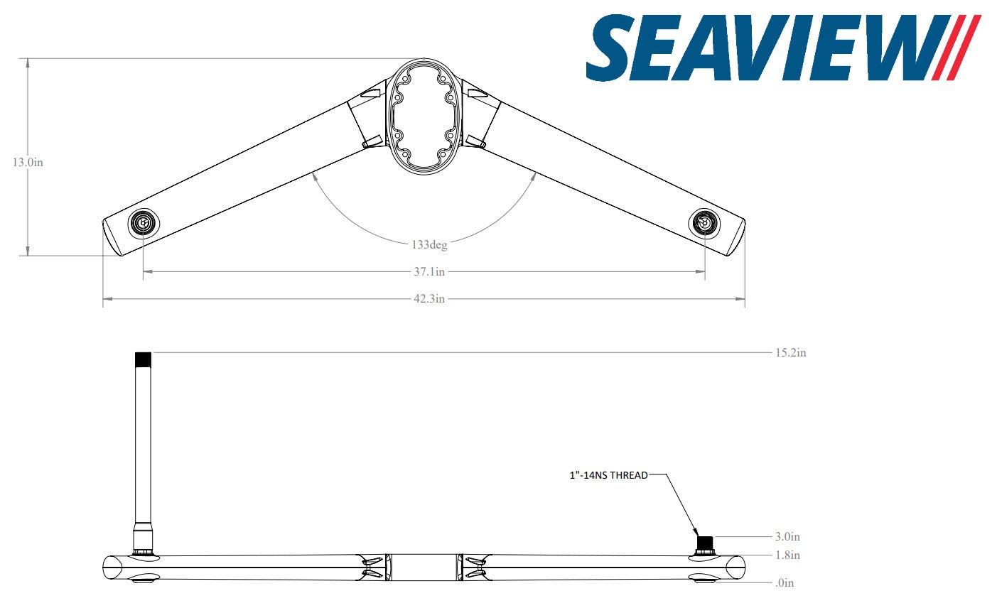 Seaview SP1-MODV2 Spreader Kit For Mounts Ending In M1