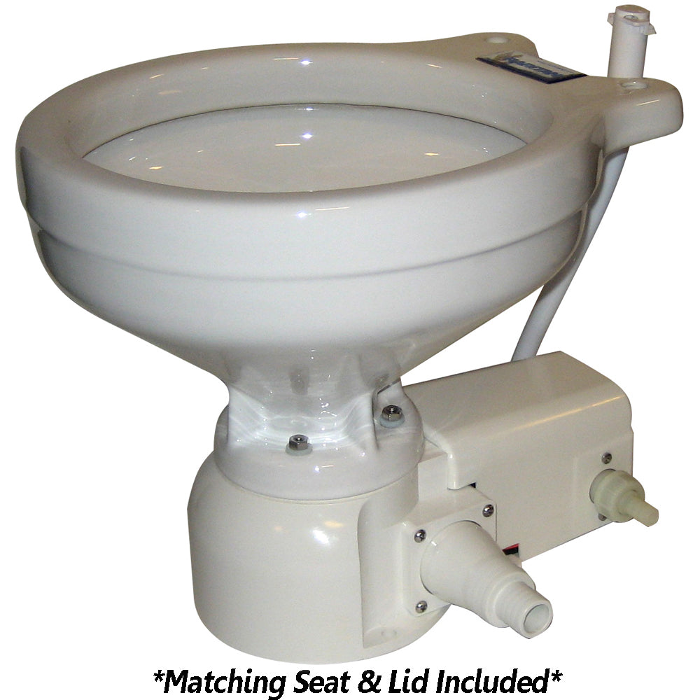 Raritan Sea Era Toilet - Marine Size - Freshwater Solenoid - Straight & 90? Discharge - Smart Toilet Control - 12v