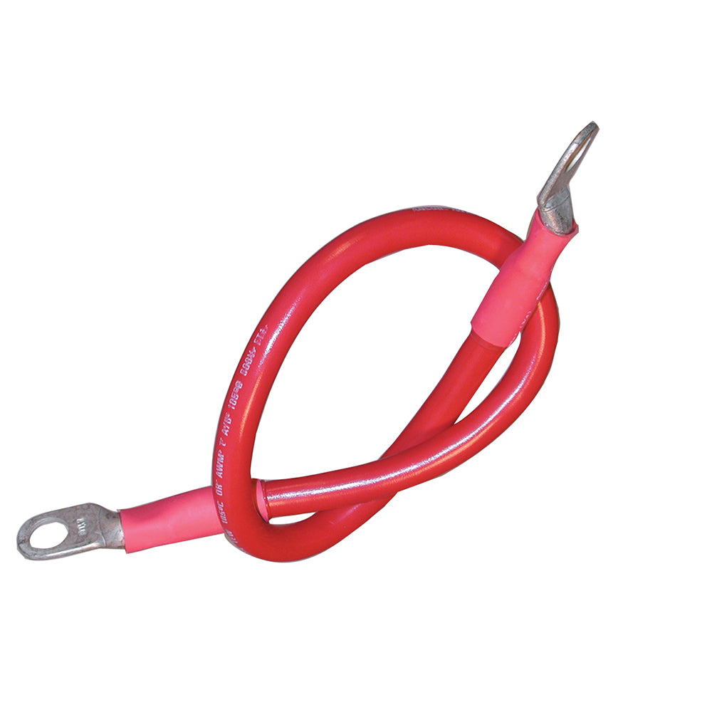Ancor Battery Cable Assembly, 2 AWG (34mm?) Wire, 3/8" (9.5mm) Stud, Red - 48" (121.9cm)