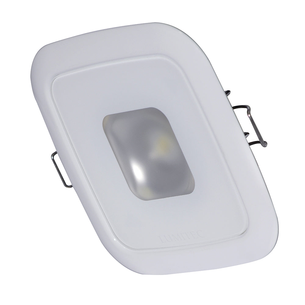 Lumitec Square Mirage Down Light - Warm White Dimming, Hi CRI - White Bezel
