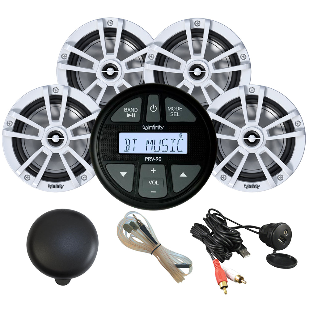 Infinity MPK90-4 Package PRV90, 4x Speakers, Cover SEAUSBMINI-P, SEADP36AXT