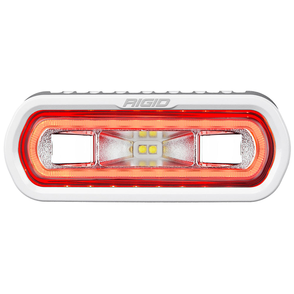RIGID Industries SR-L Series Marine Spreader Light - White Surface Mount - White Light w/Red Halo