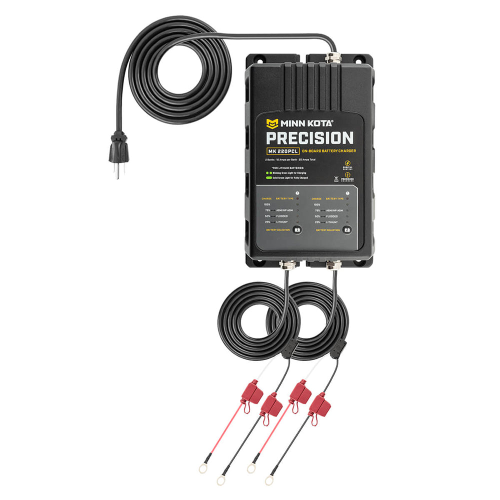 Minn Kota MK220PCL Precision Charger 2 Bank 10 Amps