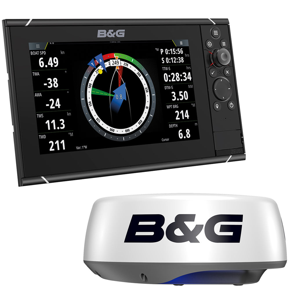 B&G Zeus* 3S 12 Combo Multi-Function Sailing Display Radar Bundle HALO20+ 20" Radar Dome - No HDMI Video Outport