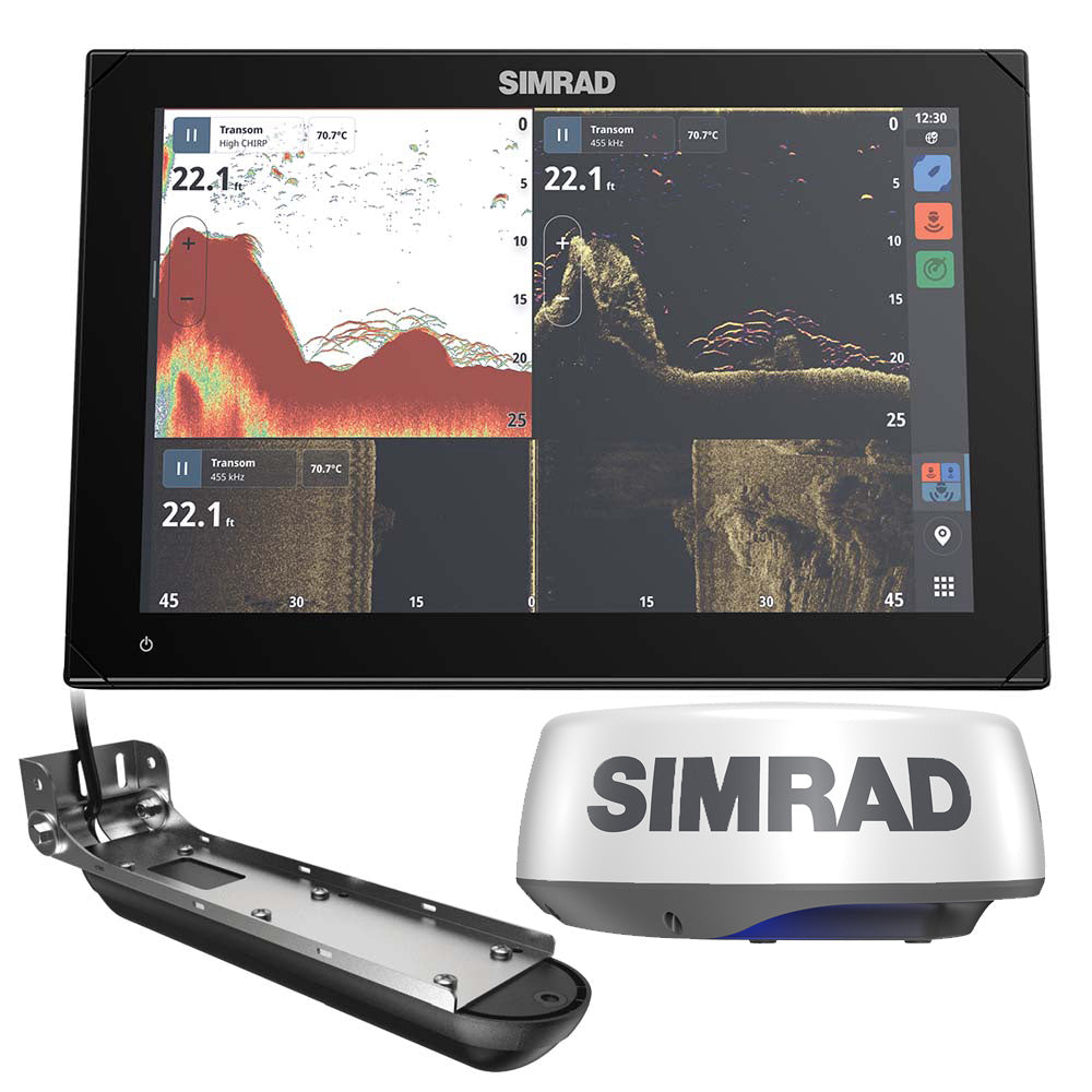 Simrad NSX* 3012 Radar Bundle - HALO20+ Radar Dome & Active Imaging* 3-in-1 Transducer