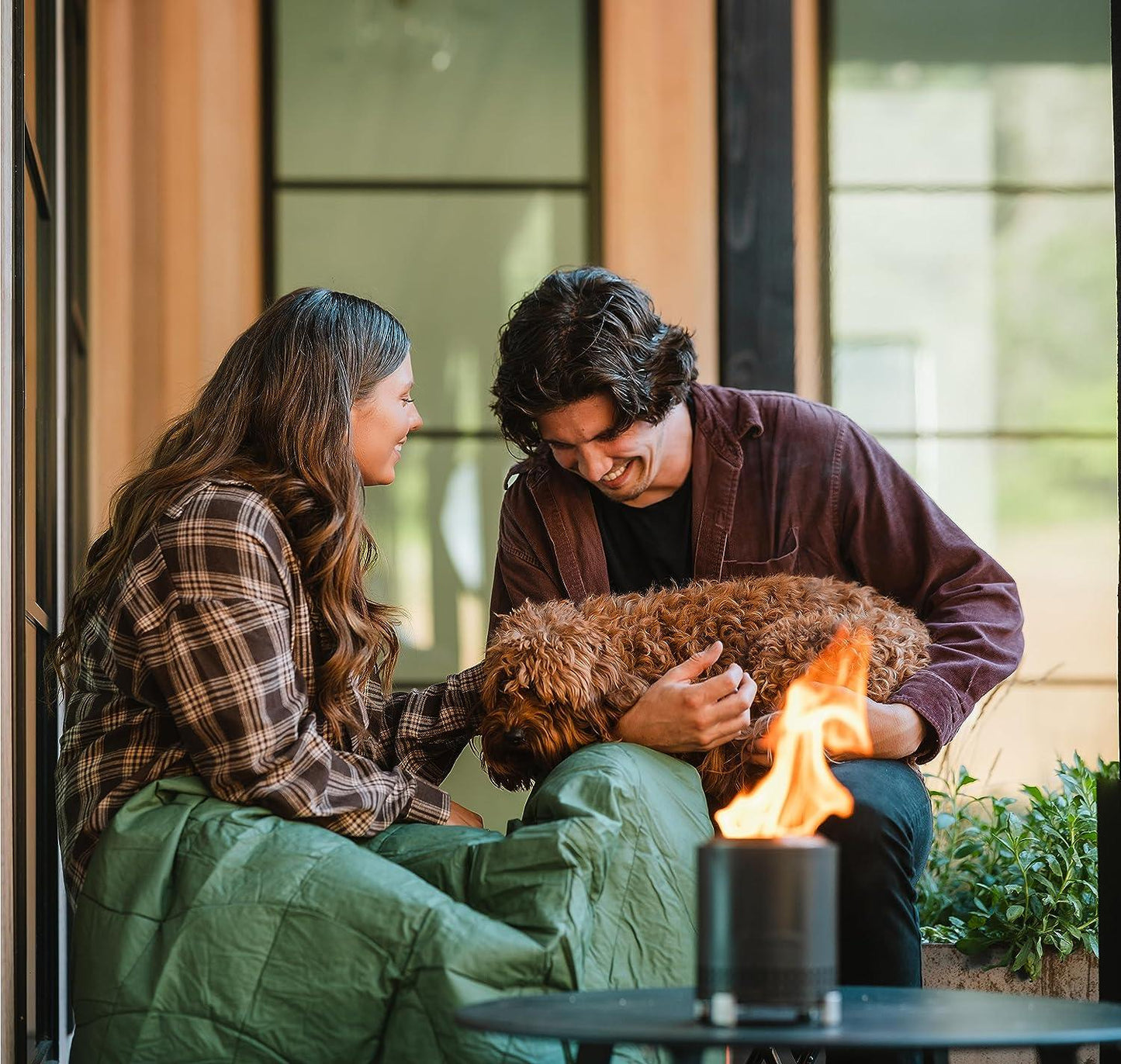 Solo Stove Mesa Tabletop Fire Pit with Stand | Low Smoke Outdoor Mini Fire for Urban & Suburbs | Fueled by Pellets or Wood