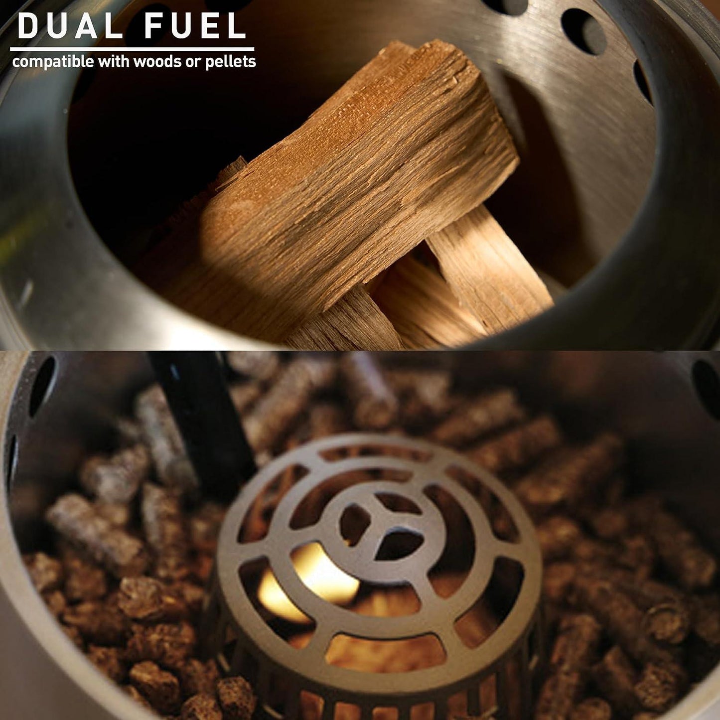 Solo Stove Mesa Tabletop Fire Pit with Stand | Low Smoke Outdoor Mini Fire for Urban & Suburbs | Fueled by Pellets or Wood