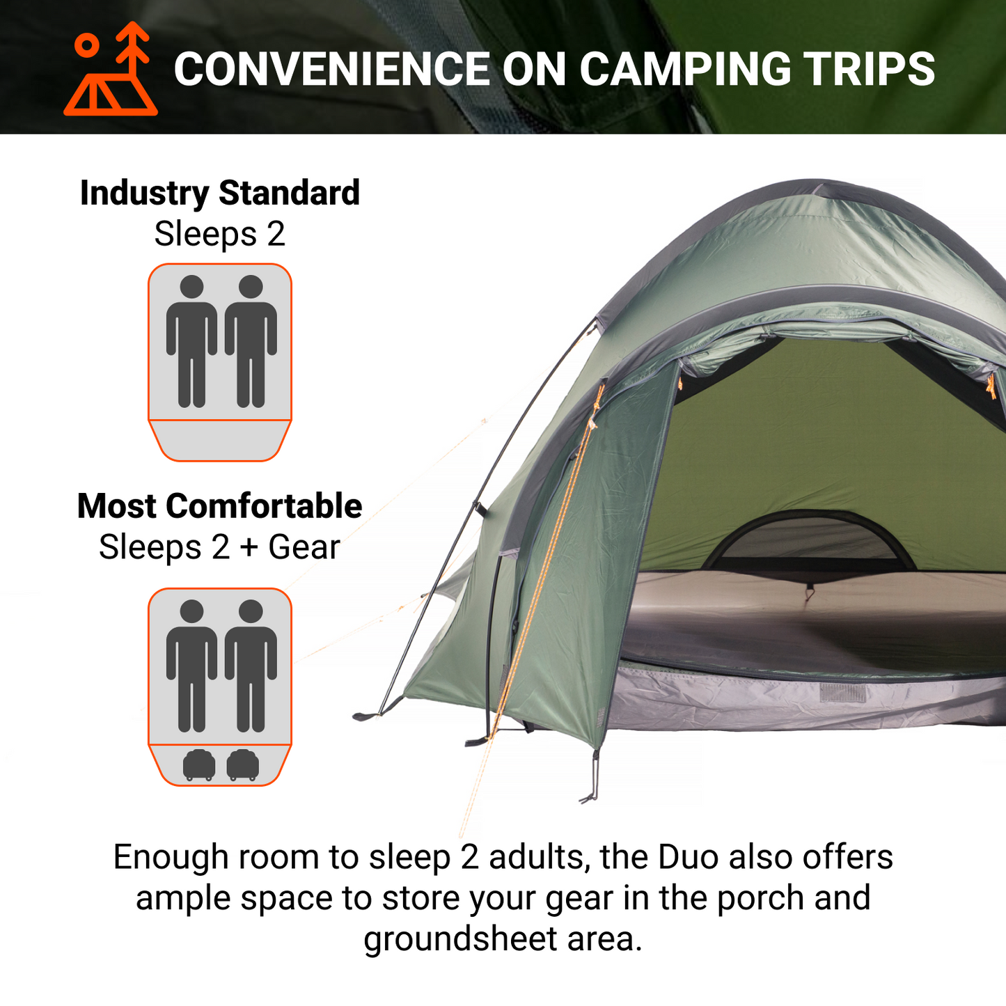 DUO | 2 PERSON CAMPING, DOME TENT