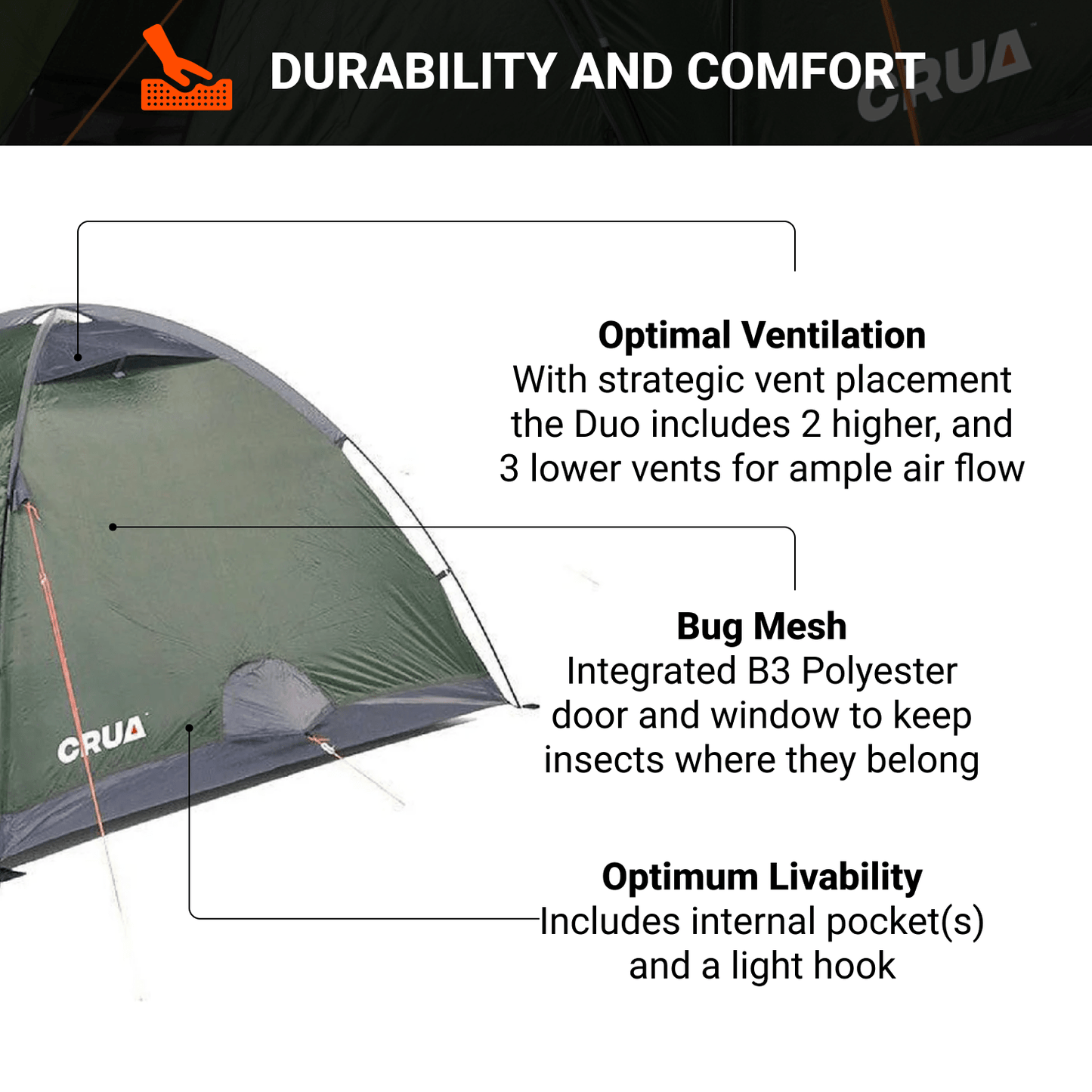 DUO | 2 PERSON CAMPING, DOME TENT