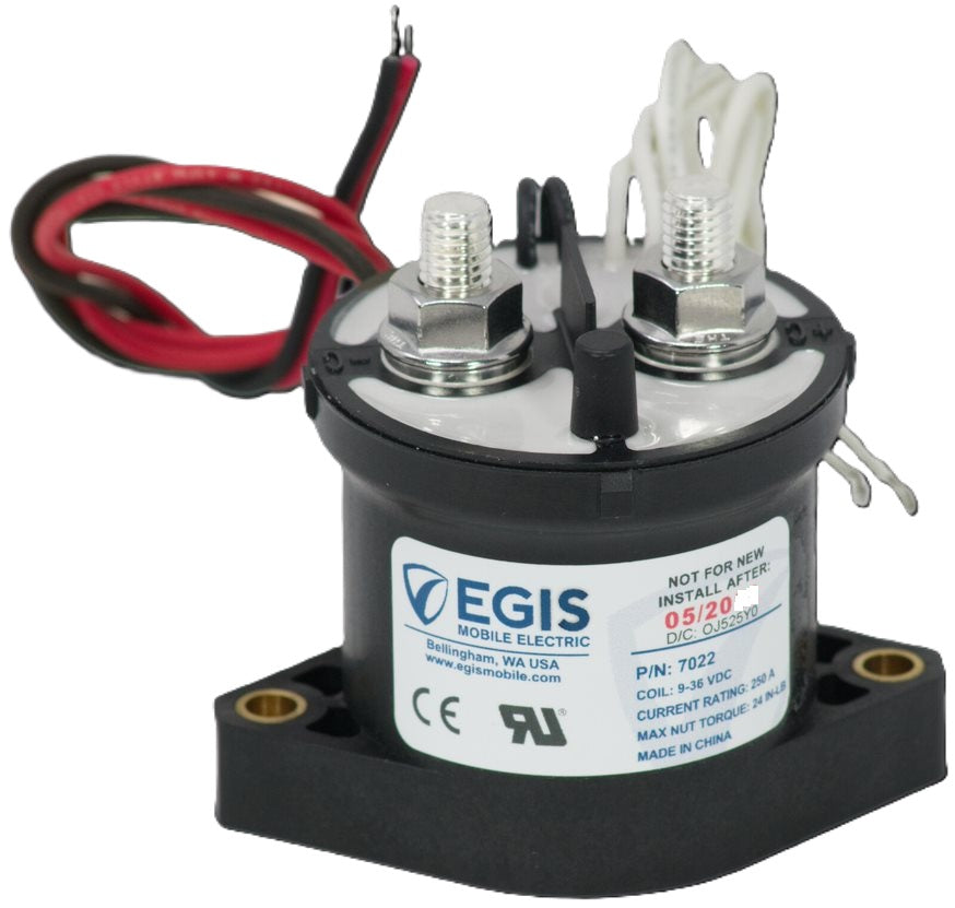 EGIS 250A 12/24v Contactor with Auxiliary Contacts