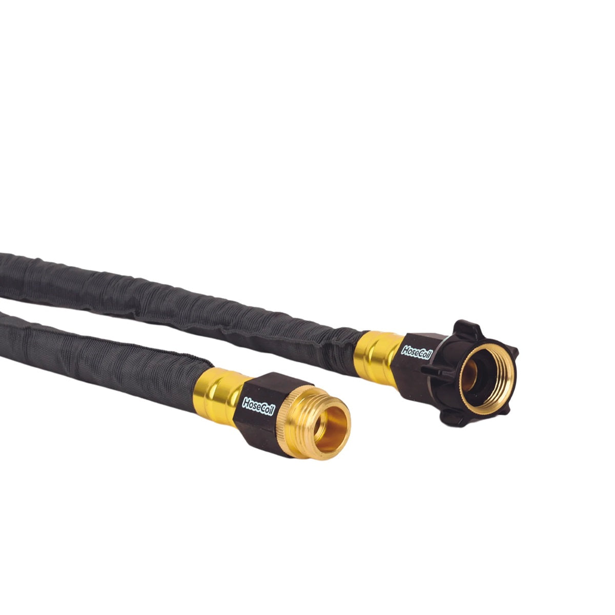 HoseCoil Stainlees Steel Pro 20ft Gray Hose Fabric Cover Stainless Steel Core