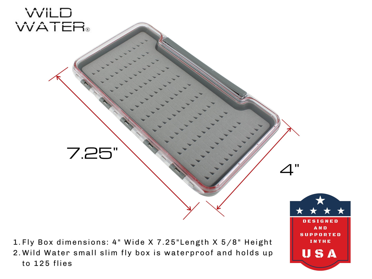 Nymph Fly Assortment, 72 Flies | Low Profile Fly Box | Wild Water Fly Fishing