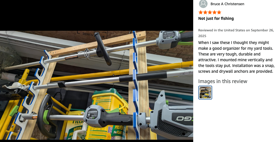 Made in the USA Premium Fishing Rod Racks | Wall or Ceiling or Boat Mounted