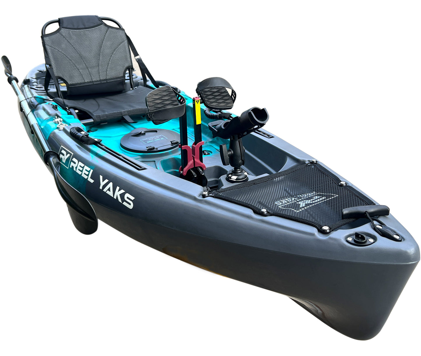 9.5ft Raptor Modular Fin Drive Pedal Fishing Kayak | 350lbs Capacity | 2 Piece