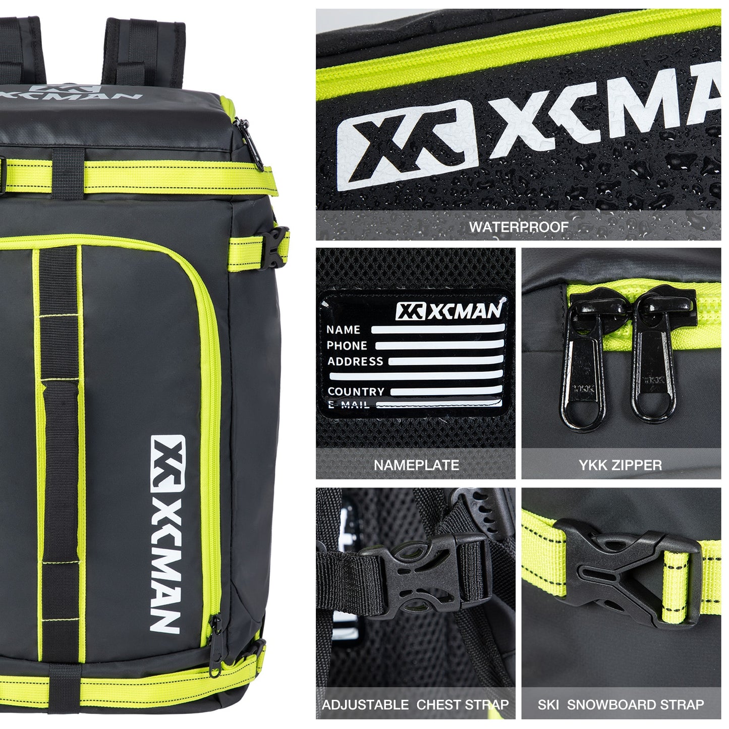 XCMAN 50L Ski/Snowboard Backpack Bag