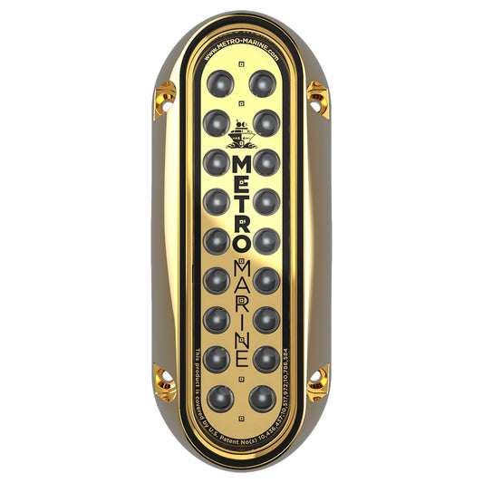 Metro Marine High-Output Elongated Vertical Mount Light w/Intelligent Monochromatic LED's - Aqua, 90? Beam