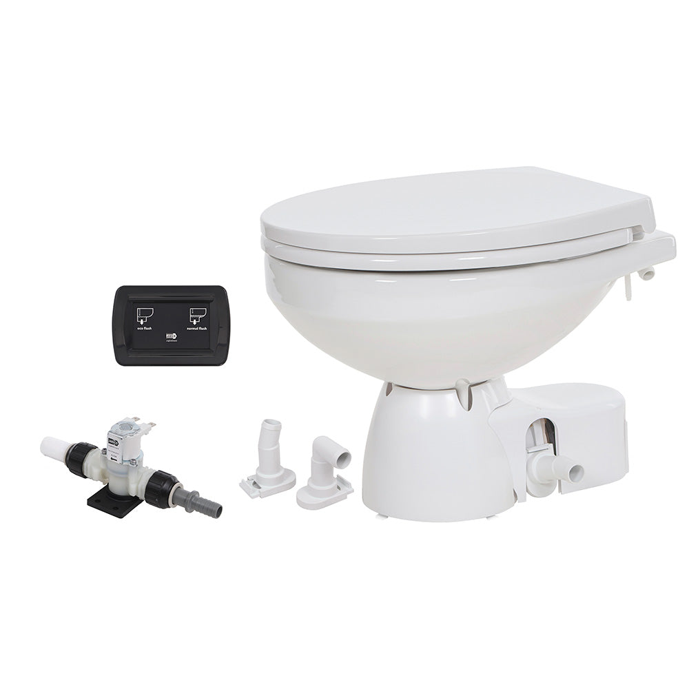Jabsco Quiet Flush E2 Fresh Water Toilet Regular Bowl - 24V * Soft Close Lid