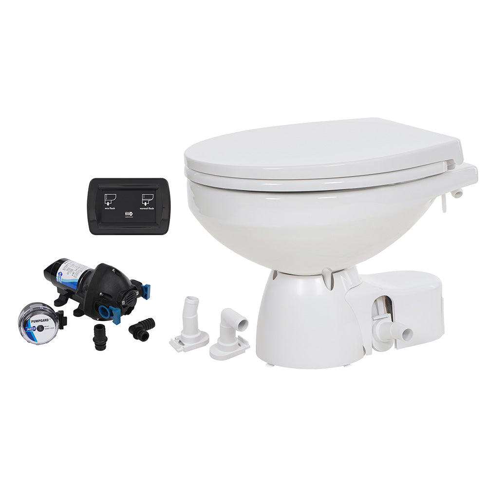 Jabsco Quiet Flush E2 Raw Water Toilet Regular Bowl - 24V * Soft Close Lid