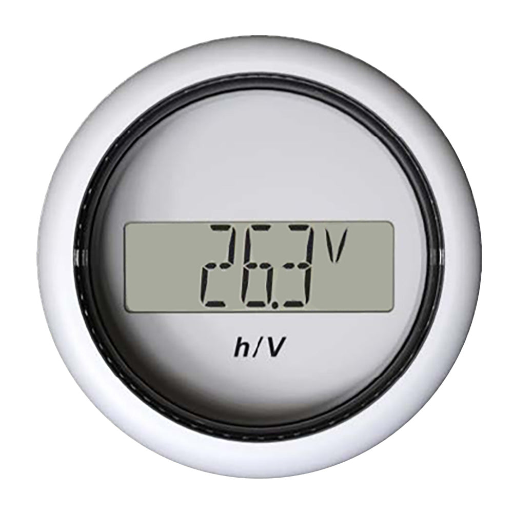 Veratron 52MM (2-1/16") ViewLine Hour Counter-Voltmeter - White [B00006302]