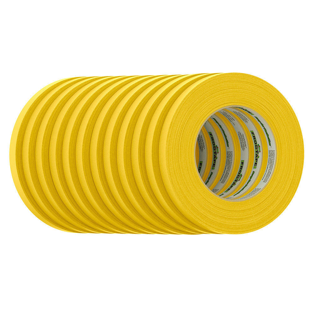 FrogTape CP 225 Medium-High Adhesion Masking Tape - 12MM x 55M x 12-Pack - Gold - Rated for 225?F