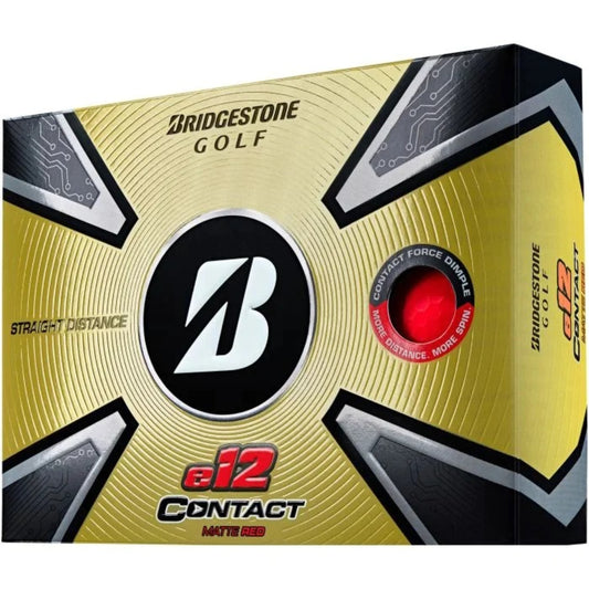 Bridgestone 2023 e12 Contact Red Golf Ball-Dozen