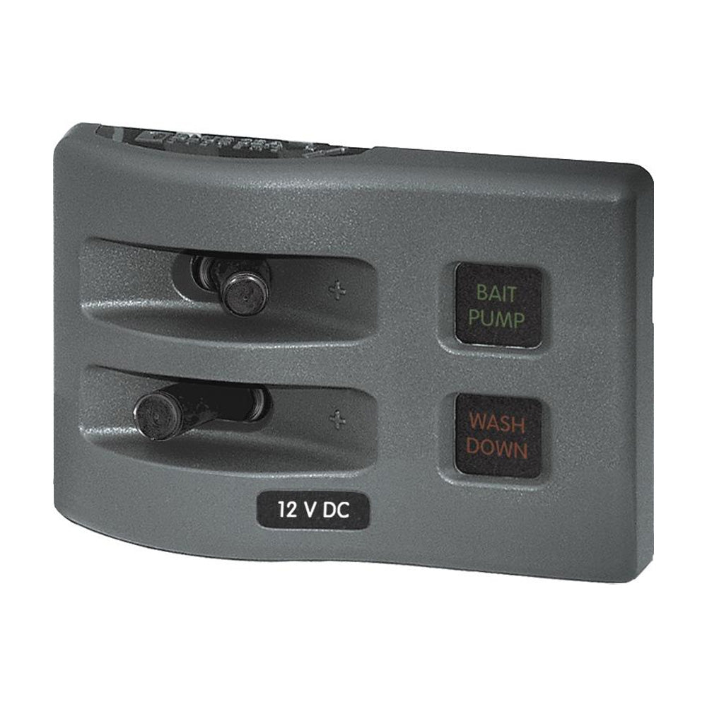 Blue Sea Weather Deck Panel 12v 2 Gang Fuse Panel