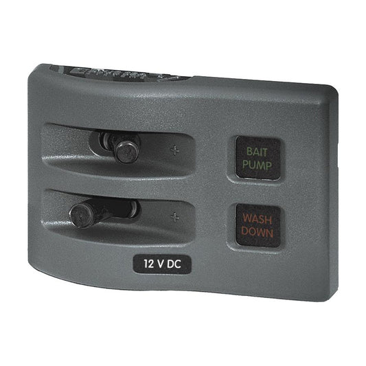 Blue Sea Weather Deck Panel 12v 2 Gang Fuse Panel