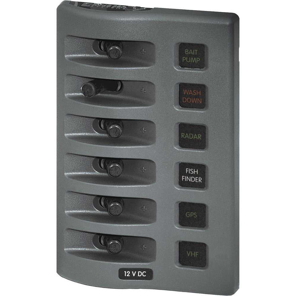 Blue Sea Weather Deck Panel 12v 6 Gang Fuse Panel