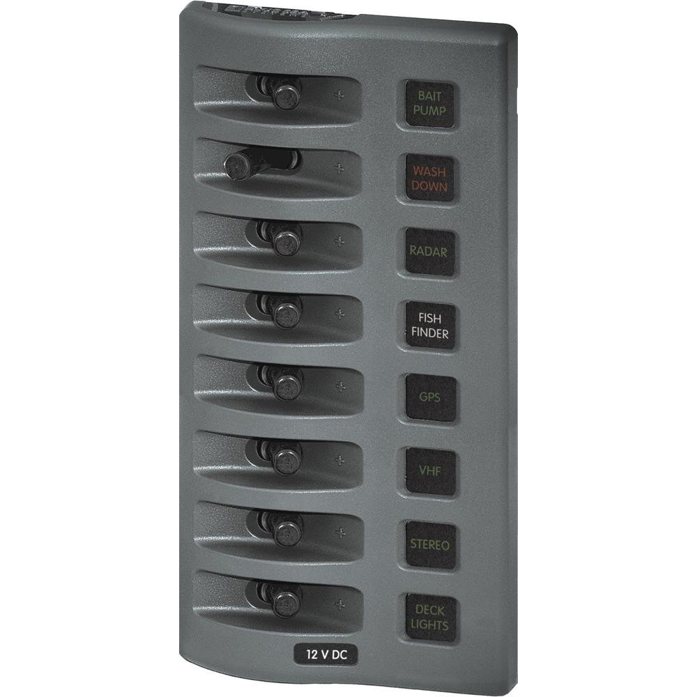 Blue Sea Weather Deck Panel 12v 8 Gang Fuse Panel