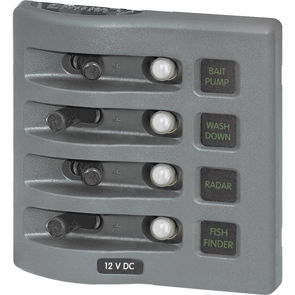 Blue Sea Weather Deck Panel 12v 4 Circuit Breaker Panel