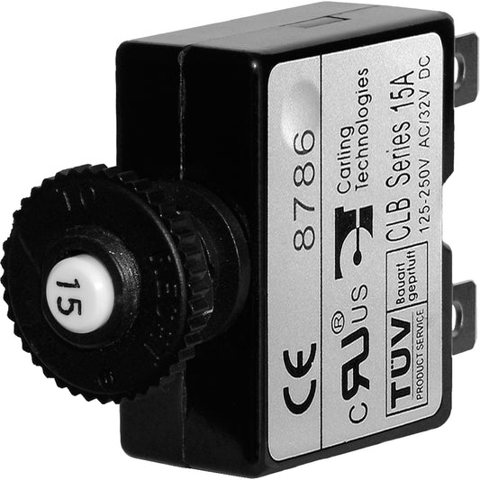 Blue Sea 15A Push Button Quick Connect Circuit Breaker
