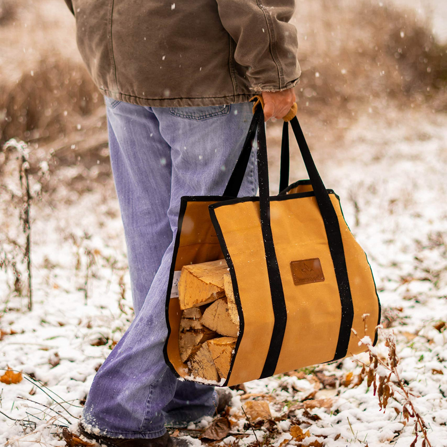 Rectangle Canvas Firewood Log Carriers
