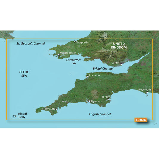 Garmin BlueChart? g3 Vision? HD - VEU463S - Bristol Channel & England SW - microSD*/SD*