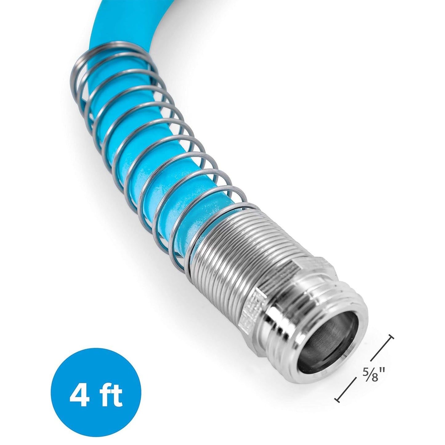 Camco EvoFlex 4 Foot Flexible PVC Drinking Water Hose for RV and Marine Use