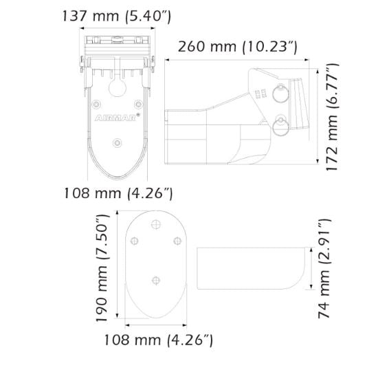 Airmar TM275C-LHW 1kW Chirp Transom Mount Transducer [TM275C-LHW-MM]