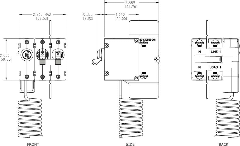 Blue Sea A-Series ELCI 30A 120v AC Double Pole Main Circuit Breaker