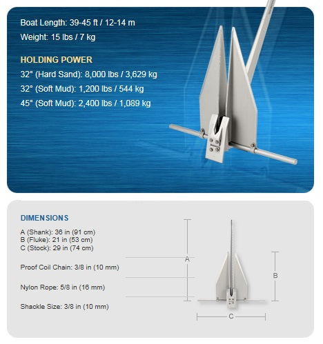 Fortress FX-23 Anchor - 15LB [FX-23]